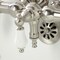 Kingston Brass CA23T8 3-3/8" Tub Wall Mount Clawfoot Tub Faucet with Hand Shower, Brushed Nickel CA23T8 - alternate 3